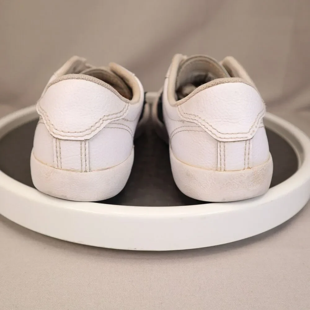CONVERSE All Star Player Ox Youth Size 3 Shoes White Black Leather Sneakers